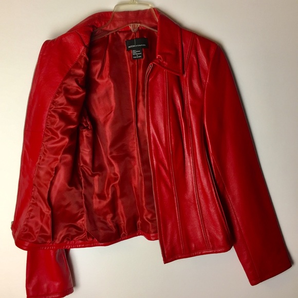 Red Leather Jacket - Picture 3 of 8